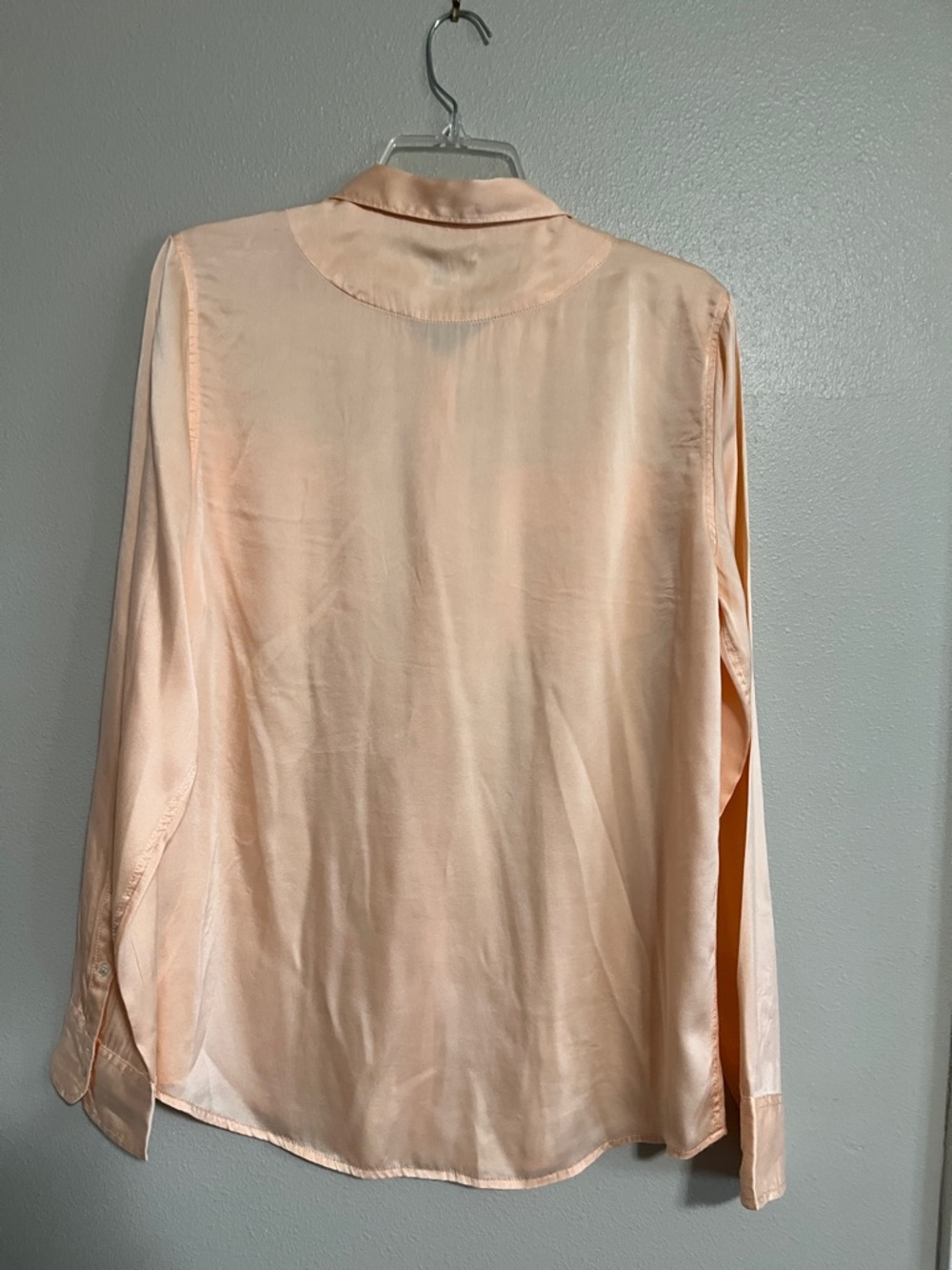 J. Crew Peach Silk Button-Down Shirt - Picture 6 of 6